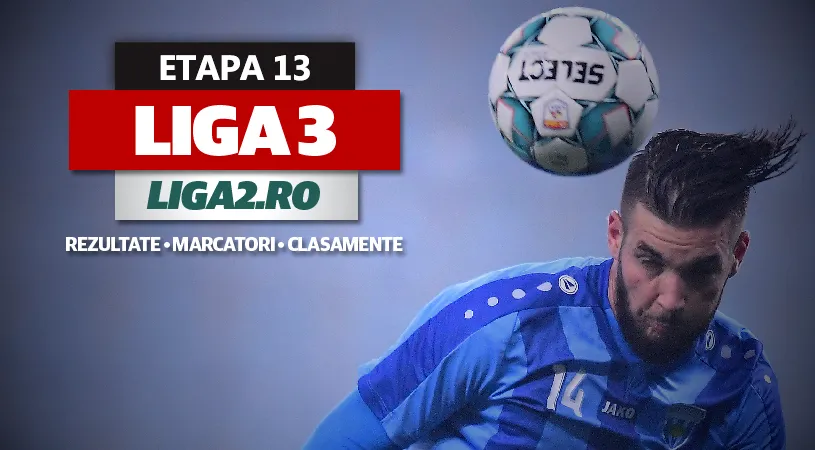 Liga 3, etapa 13 | SC Oțelul se împiedică la Ianca, Progresul Spartac, CSM Reșița și CS Hunedoara continuă fără greșeală. Meci nebun la Cugir și trei rezultate de 5-0