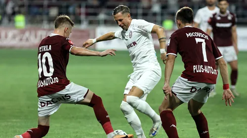 CFR Cluj – Rapid 1-1 în etapa 17 din Superliga. Remiză dramatică în Gruia, avantajoasă pentru rivalele la titlu!