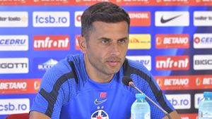 Nicolae Dică, discurs emoționant înaintea meciului FCSB - FC Argeș. „Voi mulțumi acestui club toată viața mea!”