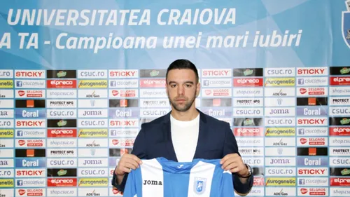 Încă un transfer făcut de CS U Craiova. Oltenii au luat un fundaș central care a făcut carieră la Ludogoreț
