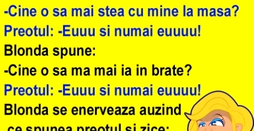 Bancul zilei: blonda își înmormântează soțul