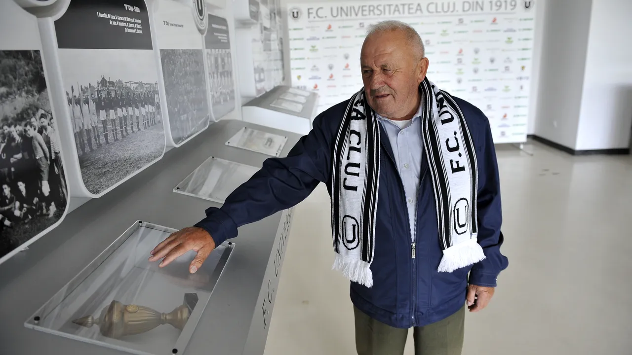 Suporter de legendă. Cel mai vechi fan al Universității Cluj va urmări diseară a treia finală a echipei pe care o iubește. A fost pe stadion la finalele din '49 și '65