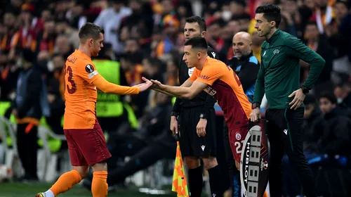 Galatasaray continuă să dezamăgească și în mandatul lui Domenec Torrent! Cât i-a folosit antrenorul spaniol pe Alex Cicâldău și Olimpiu Moruțan în înfrângerea cu Hatayspor