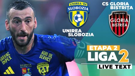 CS Gloria Bistrița are o repriză spectaculoasă și egalează scorul sezonului. Unirea Slobozia pierde umilitor la primul joc acasă de la revenirea în Liga 2