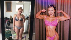 "Eşti chiar tu în ambele poze?". Transformarea uluitoare a femeii, care s-a transformat într-un pachet de muşchi