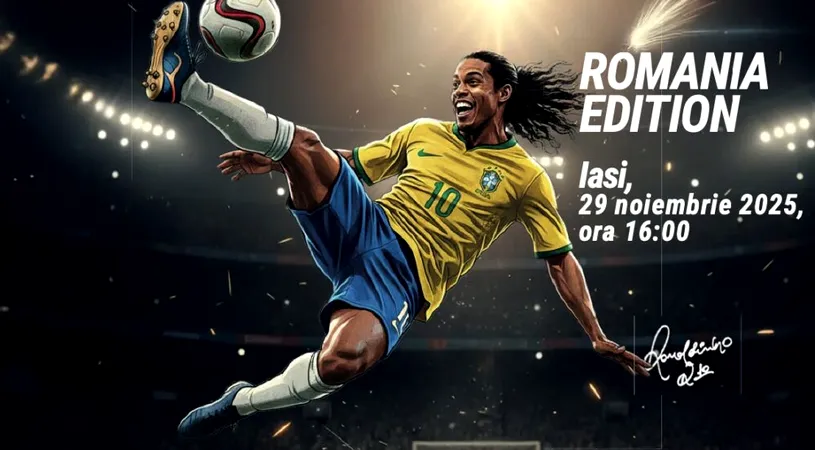 Demonstrativul de lux de la Iași, în pericol! Echipa ”România Legends” s-a retras oficial din evenimentul ”Ronaldinho & Friends”