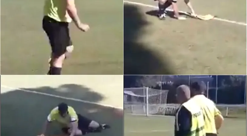 Imagini incredibile la un meci de juniori. Un arbitru a venit beat la stadion și nu s-a putut ține pe picioare | VIDEO