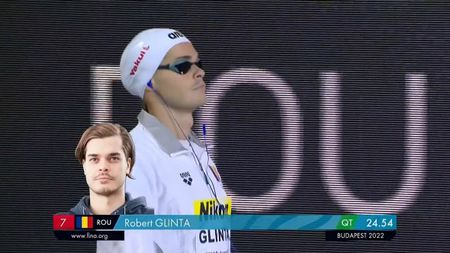 Robert Glință, la un pas de podium în proba de 50 de metri spate, la Campionatul Mondial de natație. Marele favorit a fost descalificat | VIDEO