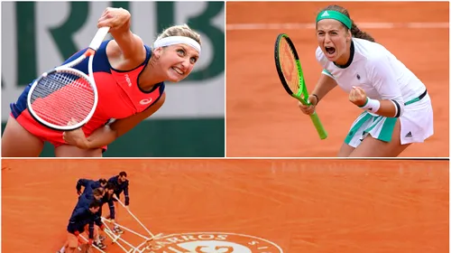 LIVE BLOG Roland Garros, ziua a 10-a | Bacsinszky și Ostapenko au trecut de „furtună de nisip și uragan” și se luptă pentru un loc în marea finală chiar de ziua lor! Program bulversat de ploaie: meciuri amânate pe miercuri pentru Begu, Olaru, Nadal și Djokovic