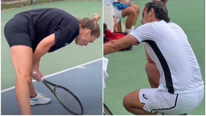 Simona Halep i-a dat dureri de cap lui Patrick Mouratoglou la ultimul antrenament! Ce i-a putut spune românca fostului antrenor al Serenei Williams: „Asta e singura problemă!" FOTO