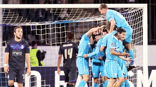 Și-au stricat aniversarea!** Zenit – FC Porto 3-1! Săpunaru n-a fost inclus în lot