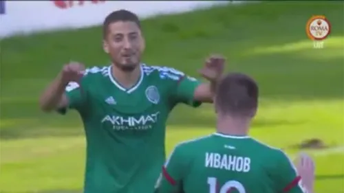 VIDEO | Gicu Grozav a înscris două goluri superbe în poarta lui Bogdan Lobonț. AS Roma - Terek 3-2