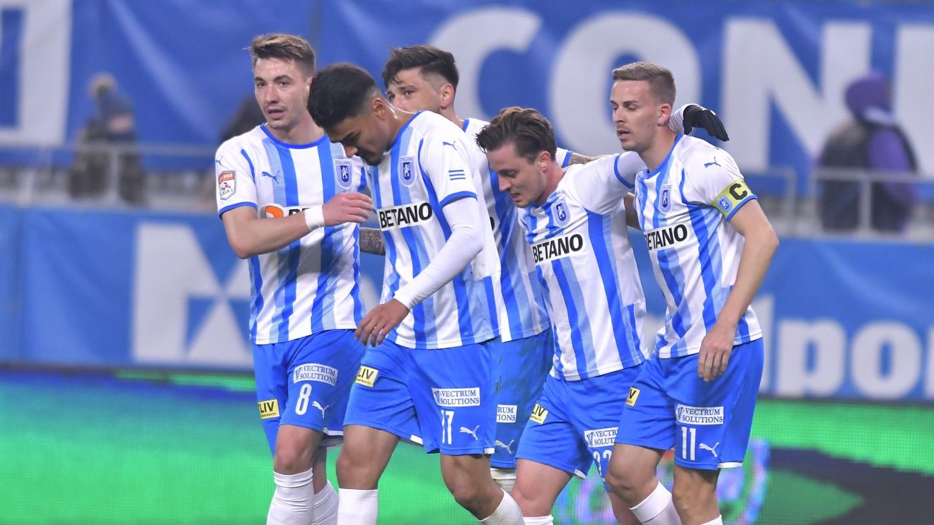 Universitatea Craiova - Chindia Târgoviște 1-0, în etapa cu numărul 28 din Liga 1 | Laurențiu Reghecampf câștigă la limită întâlnirea cu Emil Săndoi!