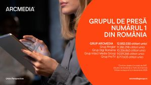 ARCMEDIA, nr. 1 detașat în clasamentul grupurilor de presă, la nivel național, în luna decembrie
