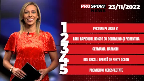 ProSport News | Gigi Becali, ofertă din SUA pentru vedeta FCSB: „Le-am cerut 5 milioane!”. Cele mai importante știri ale zilei | VIDEO