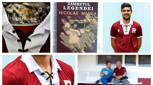 Fanii Rapidului, atrași cu tricouri de colecție vintage, întrebări despre Nicolae Manea și răsplătiți cu ”Zâmbetul Legendei”