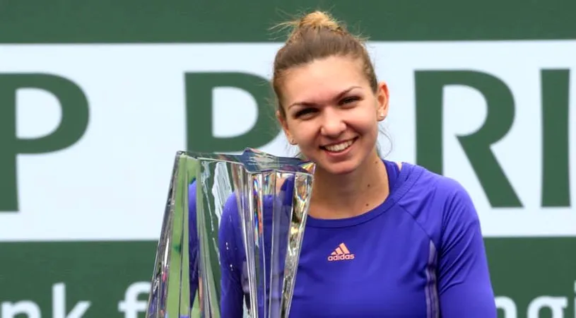 Simona Halep la Indian Wells | 15 lucruri de știut despre turneul la care 'Super Simo' dădea lovitura în 2015: ediție aniversară, trofeul de 17 kilograme, situația ciudată de la prima participare românească, anul Irinei, programul complet + când debutează în competiție #1 WTA