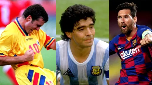 Gică Hagi, într-un top fenomenal alături de Leo Messi și Diego Maradona! Ce scriu cei de la GOAL despre fantasticul număr 10 al României