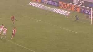 Nimic nu le mai intră! Slavko Perovic a ratat penalty-ul obținut de Fabbrini pe un potop teribil, care s-a abătut peste București | FOTO & VIDEO
