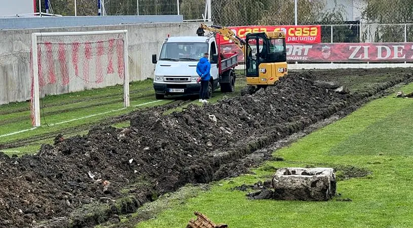 EXCLUSIV | CS Tunari se mută! Lucrările de la stadion continuă și va disputa meciurile din campionat pe altă arenă: ”Se pune gazon nou, dar vom avea și nocturnă. O să fie un stadion de Liga 2 spre Liga 1”