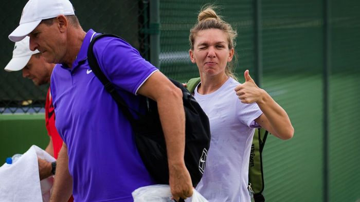 Surpriză la finalul unui antrenament efectuat de Simona Halep în timpul suspendării! Cu ce fotbalist s-a întâlnit campioana tenisului | FOTO