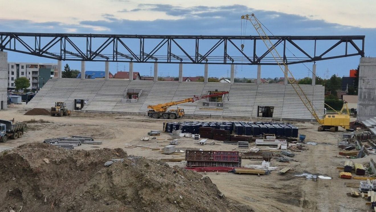 Ce se întâmplă cu lucrările la stadionul LEGO din Timişoara. S-a trecut la alt nivel