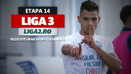 Liga 3, etapa 14 | CSM Reșița și CSM Râmnicu Sărat au marcat câte opt goluri, Minaur - șapte, Slatina și Pucioasa - ”doar” câte șase. SC Oțelul s-a impus în derby-ul cu Focșani, CS Hunedoara a trecut lejer de Bistrița