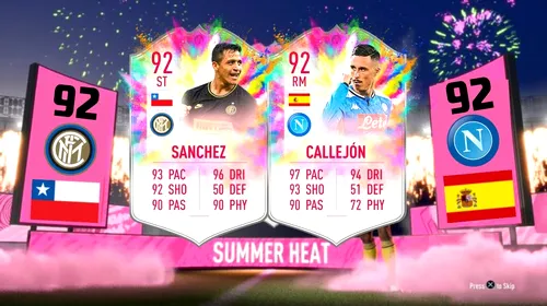 FIFA 20 Summer Heat: Alexis Sanchez versus Jose Callejon! Două super-carduri marca eSeria A