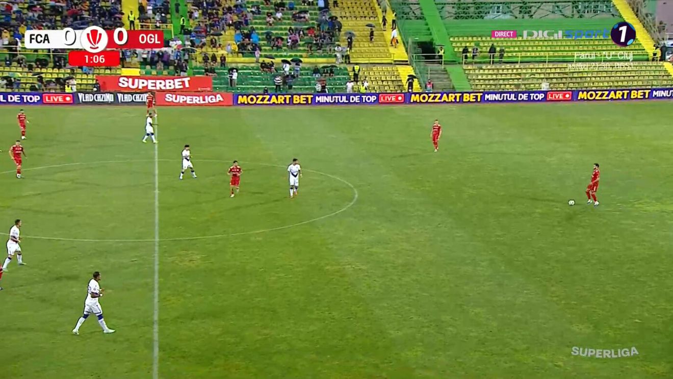 FC Argeș - Oțelul Galați 2-0, în etapa 6 din Superliga. Echipa lui Bogdan Andone ajunge pe locul 9, imediat după Dinamo