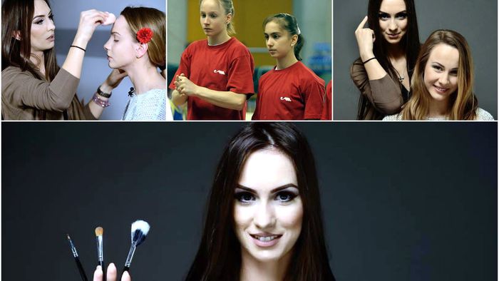 VIDEO REPORTAJ | Fostă campioană europeană la bârnă, acum make-up artist valoros. Alina Stănculescu a făcut o demonstrație a talentului său pe prietena și colega Sandra Izbașa, în studioul ProSport