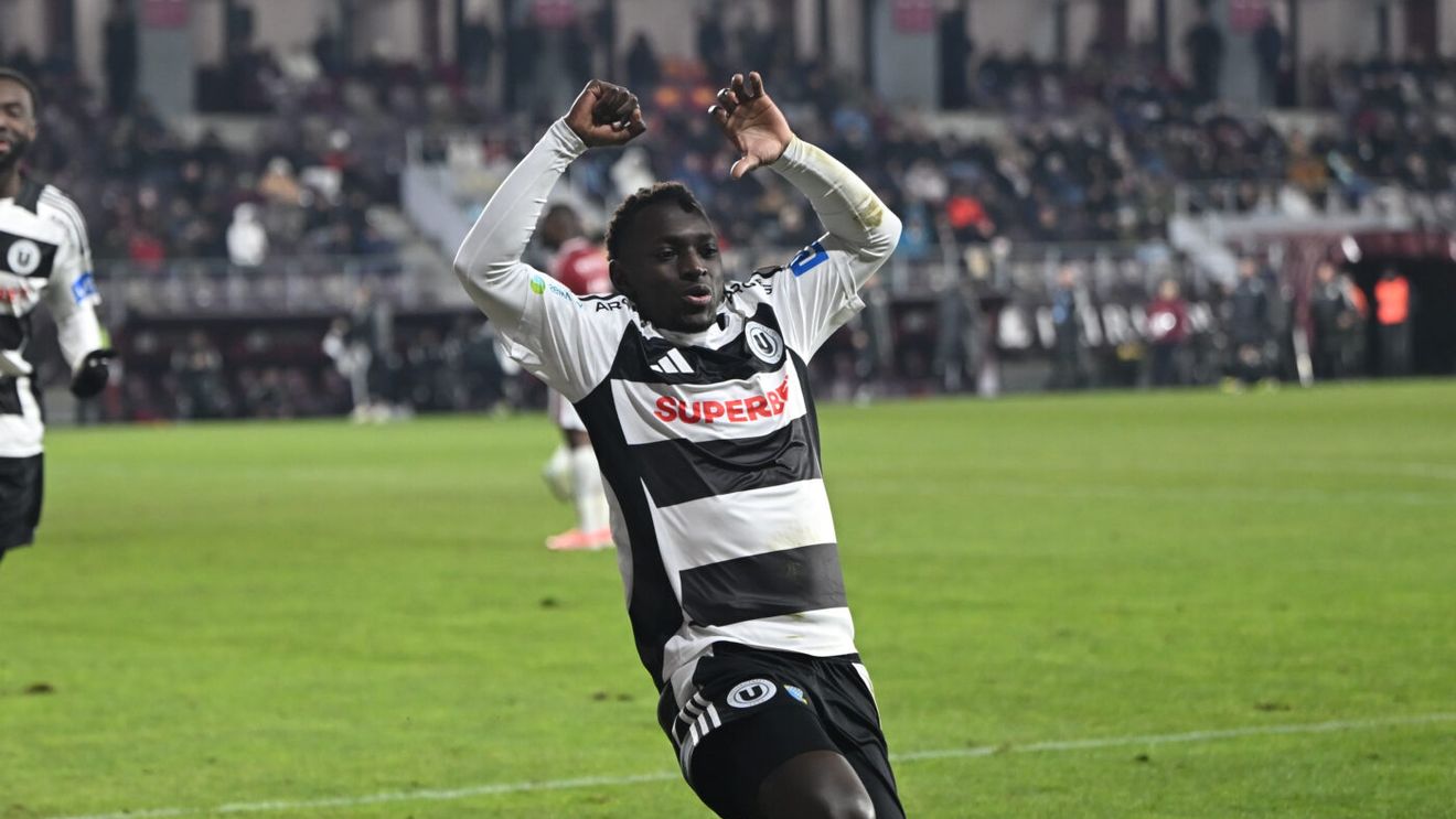 Oucasse Mendy de la U Cluj, absolut exploziv! Triplă performanță rară pentru arma secretă a lui Cristiano Bergodi