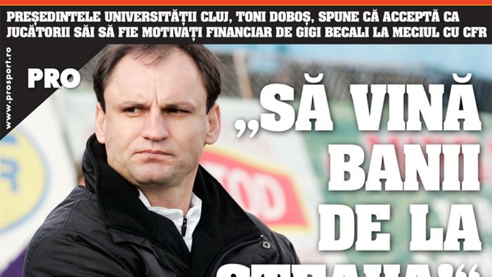Doboș: „Aștept banii Stelei!"