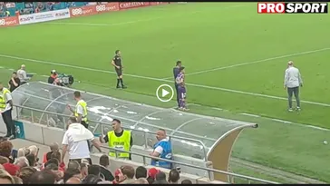 Imagini video halucinante de la Dinamo – FC Argeș! Ce s-a întâmplat în spatele băncilor de rezerve chiar în timpul meciului | EXCLUSIV