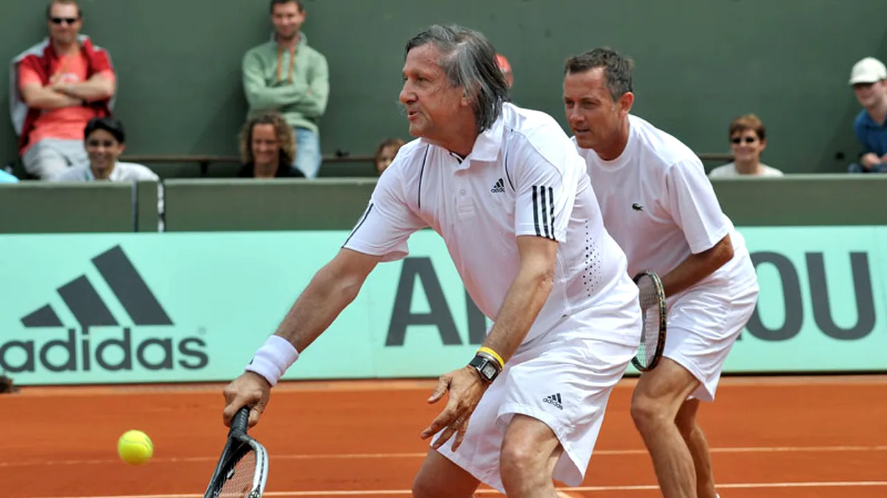 Ilie Năstase,  învins în turneul de veterani de la Roland Garros