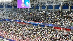 Provocare pentru suporterii CSA Steaua prezenți la meciul România U21 - Spania U21? „Imnul” celor de la FCSB s-a auzit în premieră pe noua arenă din Ghencea | VIDEO