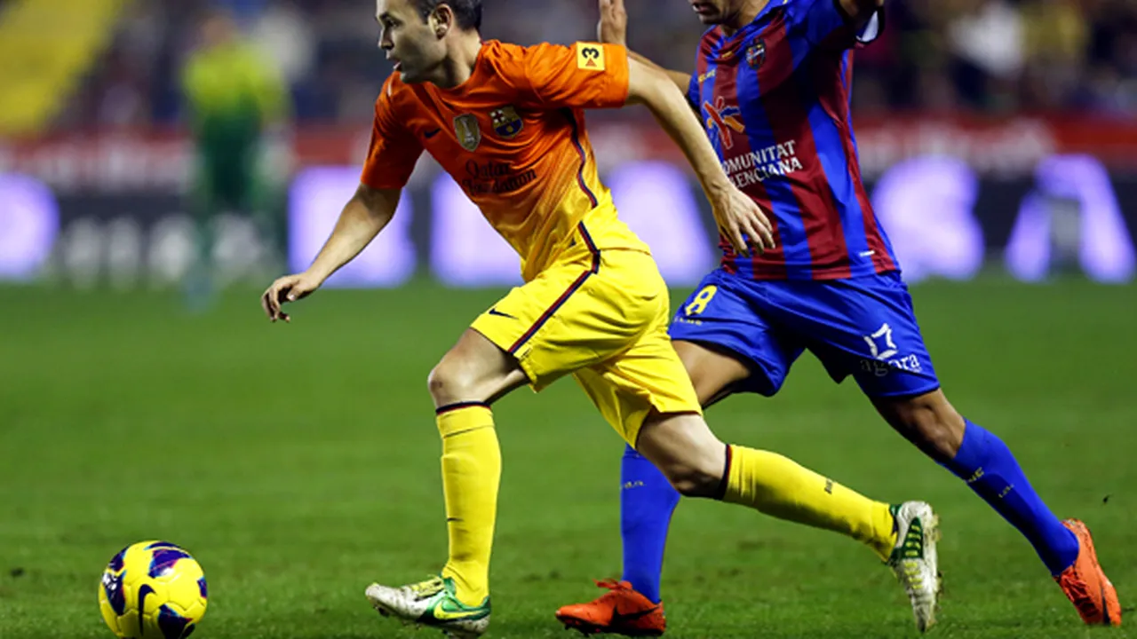 Iniesta face și desface!** Levante - Barcelona 0-4! Messi a semnat o 