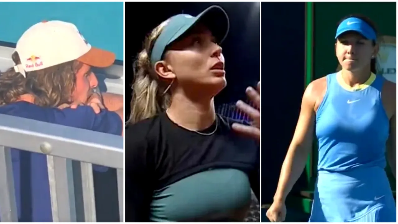Stefanos Tsitsipas, înmărmurit de ceea ce i-a făcut Simona Halep iubitei sale în primul set la Miami Open! Cum a fost surprins grecul la meciul româncei cu Paula Badosa. VIDEO