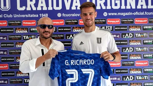 ProSport, confirmat: Ricardo Grigore a semnat cu U Craiova 1948. Oltenii mai sunt în negocieri cu un alt fundaș central