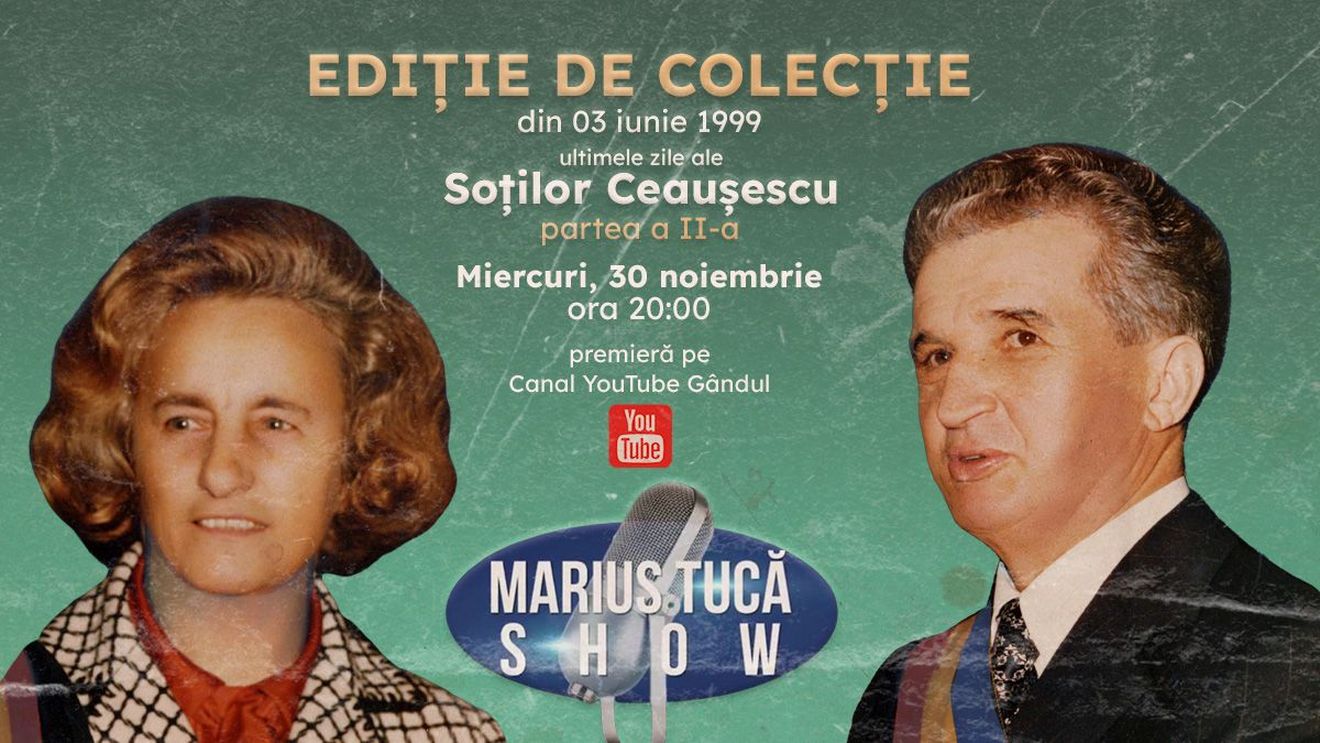 Marius Tucă Show începe miercuri, 30 noiembrie, de la ora 20.00, live pe gândul.ro