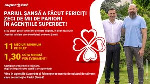 Pariul Șansă de la Superbet, un pom cu mere de aur pentru pariori! S-au plasat peste 4 milioane de bilete eligibile, în doar două luni!