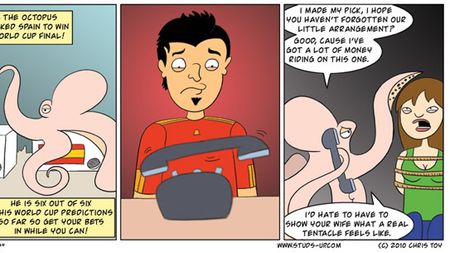 Paul, inspirat din filmul "Caracatița"! **Vezi cum "ghicește" echipa câștigătoare:)!