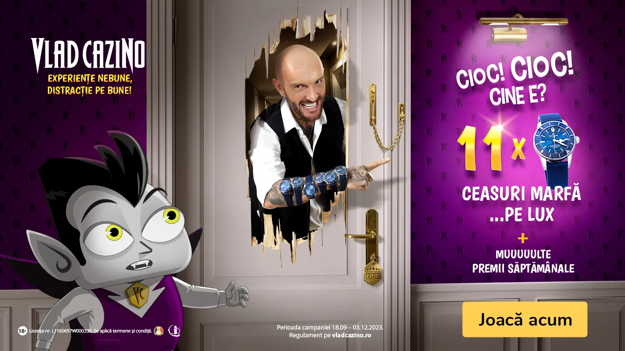 ADVERTORIAL | E timpul pentru o nouă campanie marca Vlad Cazino: Câștigă ceasuri de lux și alte premii șmecherifice jucând responsabil!