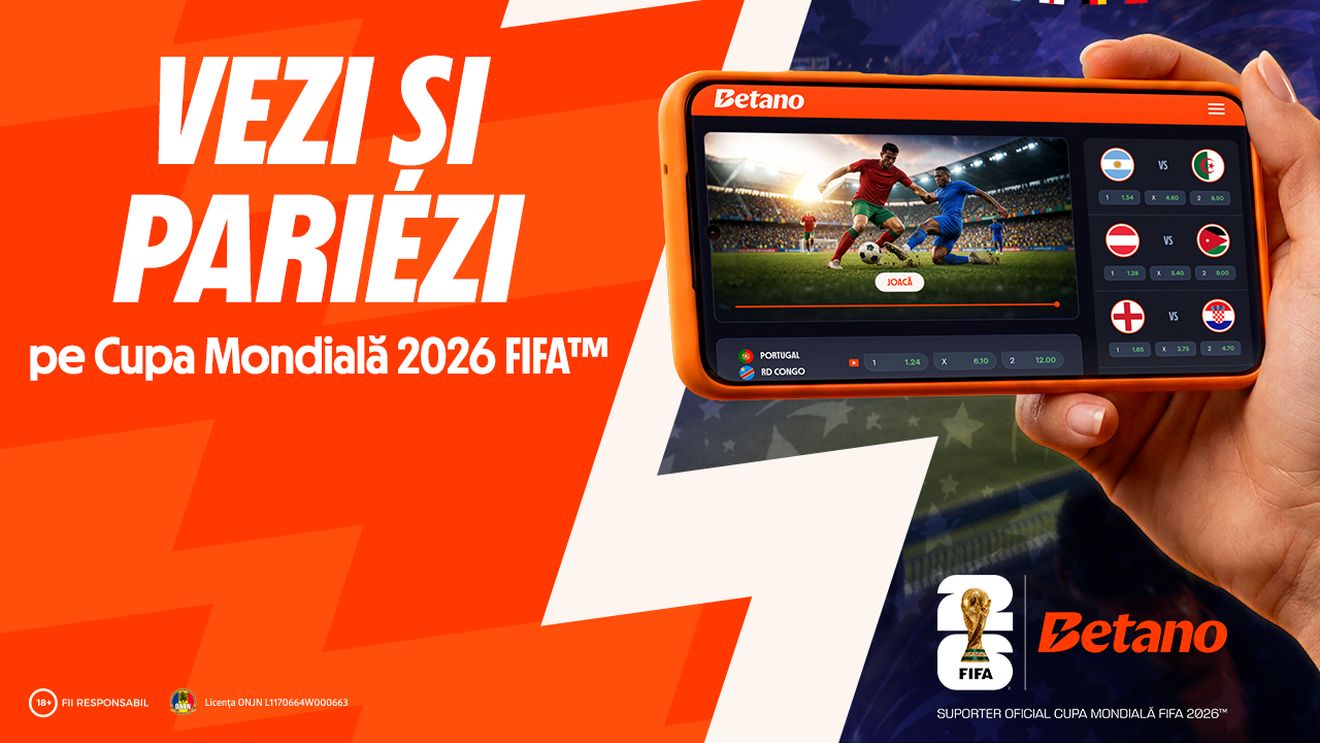 (P) Fotbal în direct pe Betano: Cupa Mondială FIFA 2026™, livestreaming, program meciuri, statistici și pariuri live