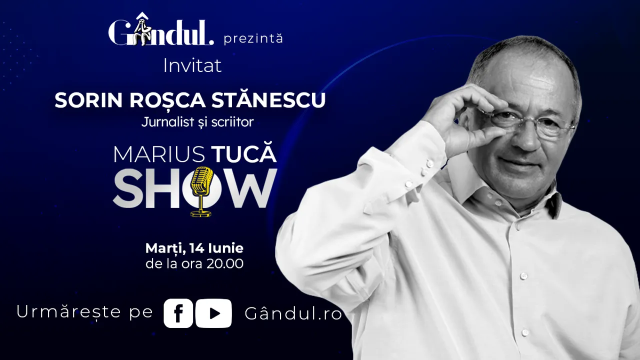 Marius Tucă Show începe marți, 14 aprilie, de la ora 20.00, live pe gandul.ro
