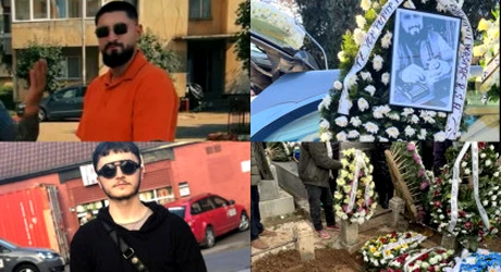 Imagini sfâșietoare de la înmormântarea lui Mihai și a lui Armando, tinerii care au pierit în accidentul din Ploiești. Scene greu de privit au avut loc la cimitir, înainte să fie coborâți în groapă. Cum și-au luat rămas-bun prietenii de la ei | VIDEO