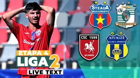 Steaua nu câștigă nici contra CSC Dumbrăvița, în Ghencea, și rămâne ultima în Liga 2! CSC Șelimbăr și CS Afumați au remizat la Cisnădie