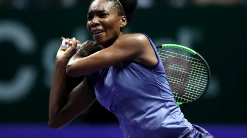 Luptă epică la Turneul Campioanelor! Venus Williams și Jelena Ostapenko au jucat al treilea cel mai lung meci din istoria competiției. Cum s-a terminat partida în care s-au făcut 20 de break-uri