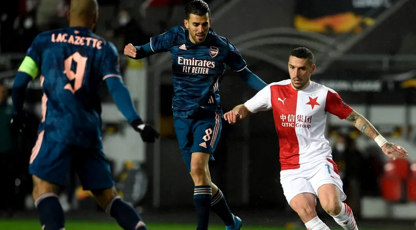 Arsenal, lecție de fotbal cu Slavia Praga! Nicolae Stanciu a părăsit Europa League. Villarreal și Manchester United, victorii fără emoții