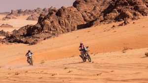 Emanuel Gyenes a prins una din cele mai bune zile în Raliul Dakar 2021. „Când ne-am apropiat de Neom, am simțit că ne întrecem pe Marte”