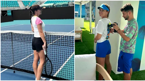 Simona Halep, surprinsă într-o ipostază inedită alături de bărbatul care are grijă de corpul ei înaintea debutului la Miami Open. FOTO
